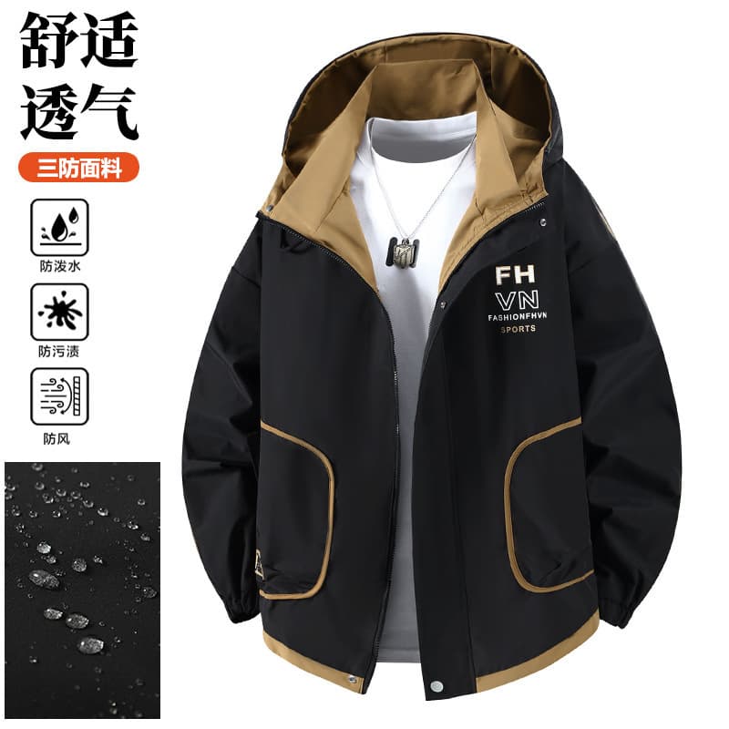 Waterproof Windproof Ripstop Outdoor Jacket for Men, Plus Size, New Fall Winter Cotton Padded Coat