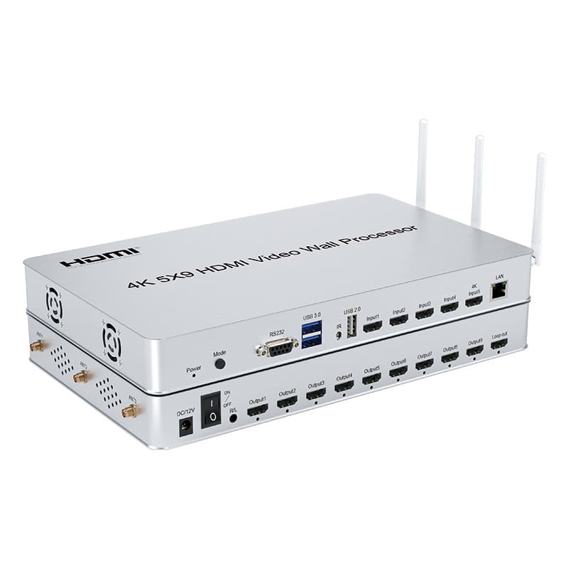 4K HDMI 5 in 9 out multi-picture splicing processor 5x9 HDMI picture splicing