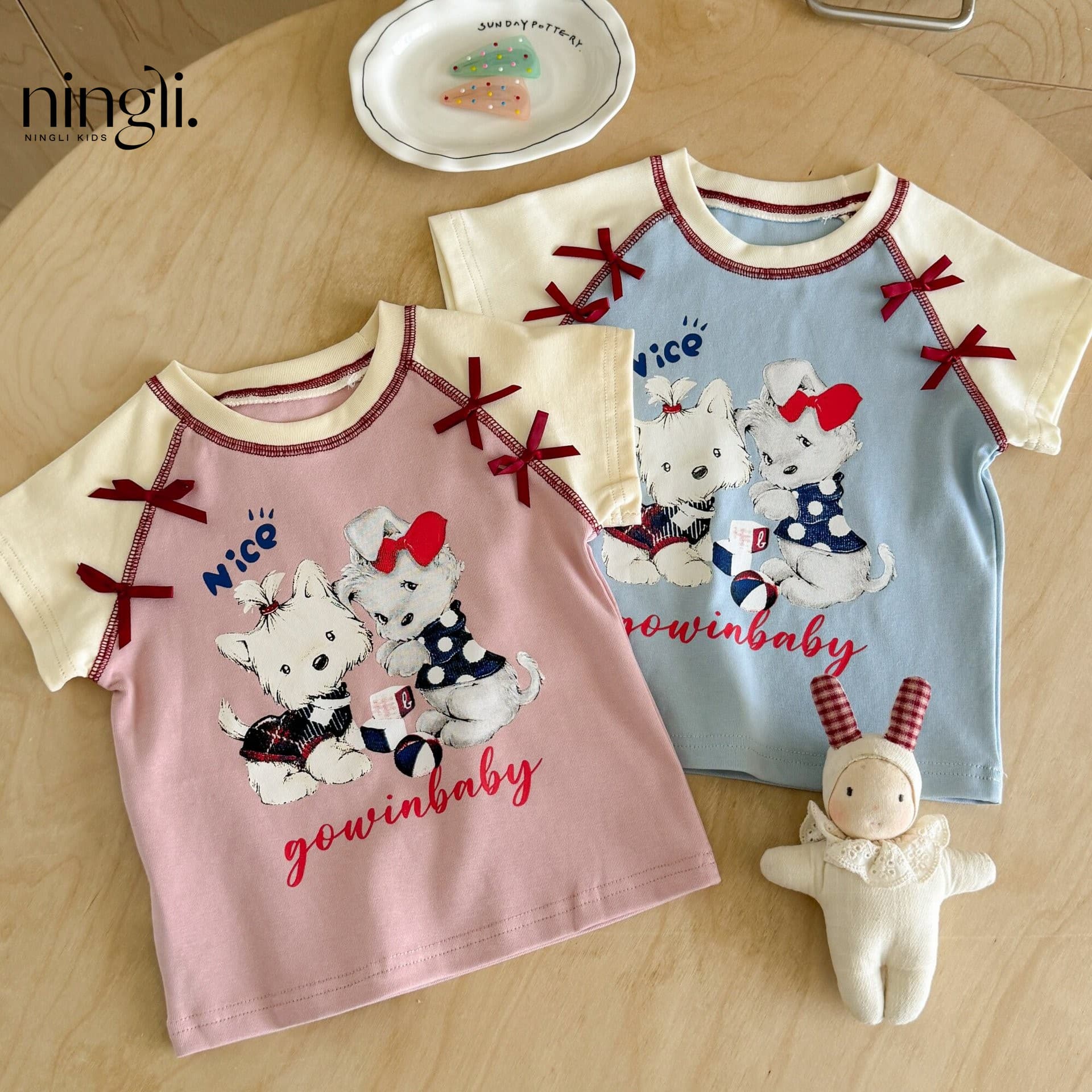 Ningli Girls Short Sleeve T-Shirt 2026 Summer Style Fashionable Summer Clothing for Girls New Trendy Top