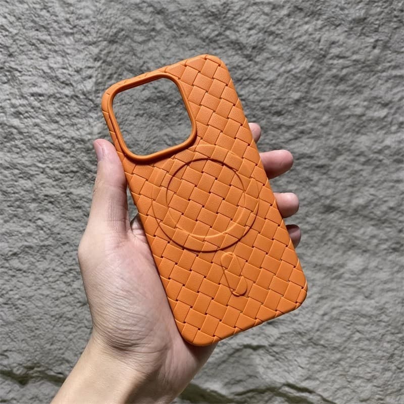 Apple 17 Woven Texture Phone Case with MagSafe, Compatible with iPhone 16 Anti-Drop Protective Case for 15 Pro Max