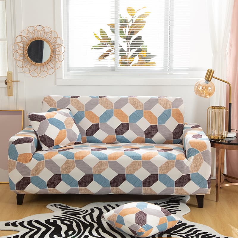 Cross-border printed stretch knitted sofa cover, imperial sectional sofa dustproof cover, all-inclusive sofa cover manufacturer