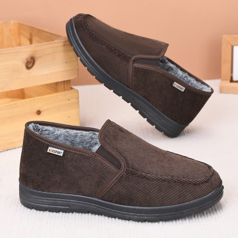 Drop Shipping 2025 Autumn/Winter New Style Casual Men's Cotton Shoes Comfortable Cold-Proof Warm Middle-Aged and Elderly Dad Cotton Shoes