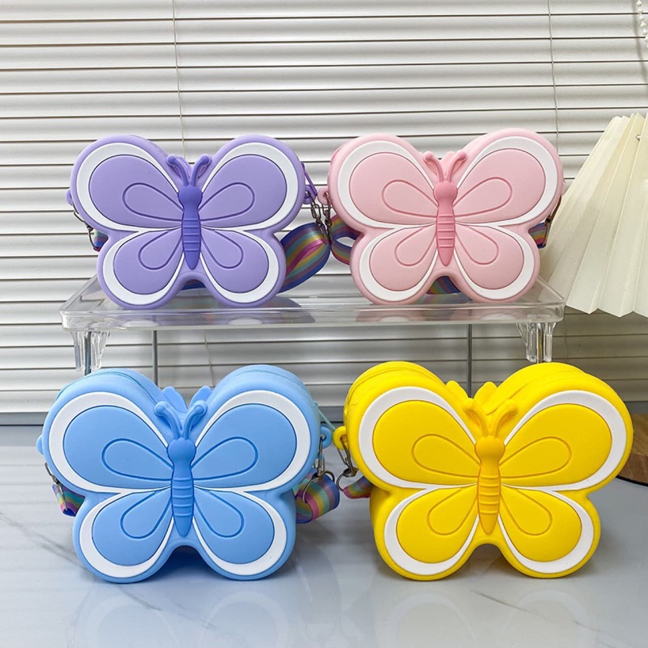 Cross-border Trendy Silicone Kids Crossbody Bag Single-sided Bee Silicone Shoulder Bag Silicone Kids Small Bag