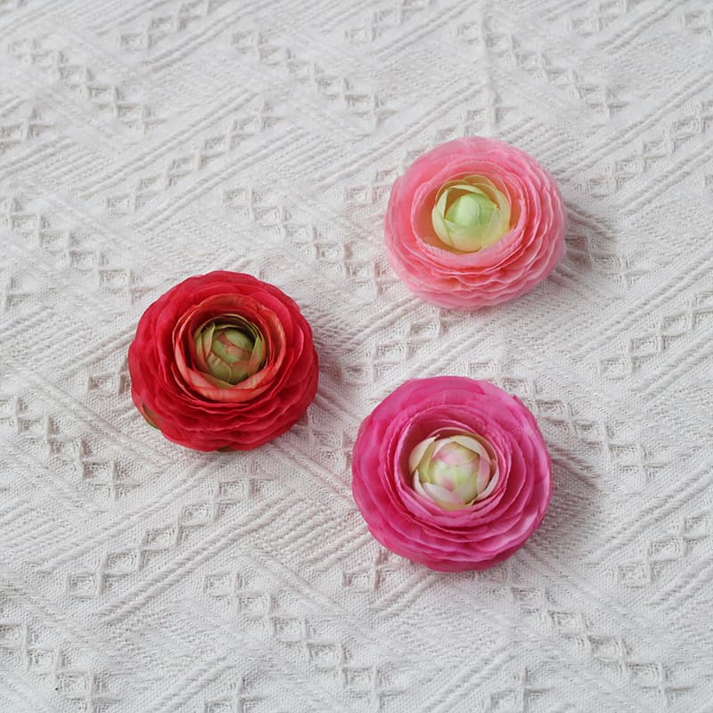 Artificial Lotus Flower Head Gift Box Decoration, Export Silk Flower Wholesale, Camellia Wedding Arrangement Fake Flower Accessories