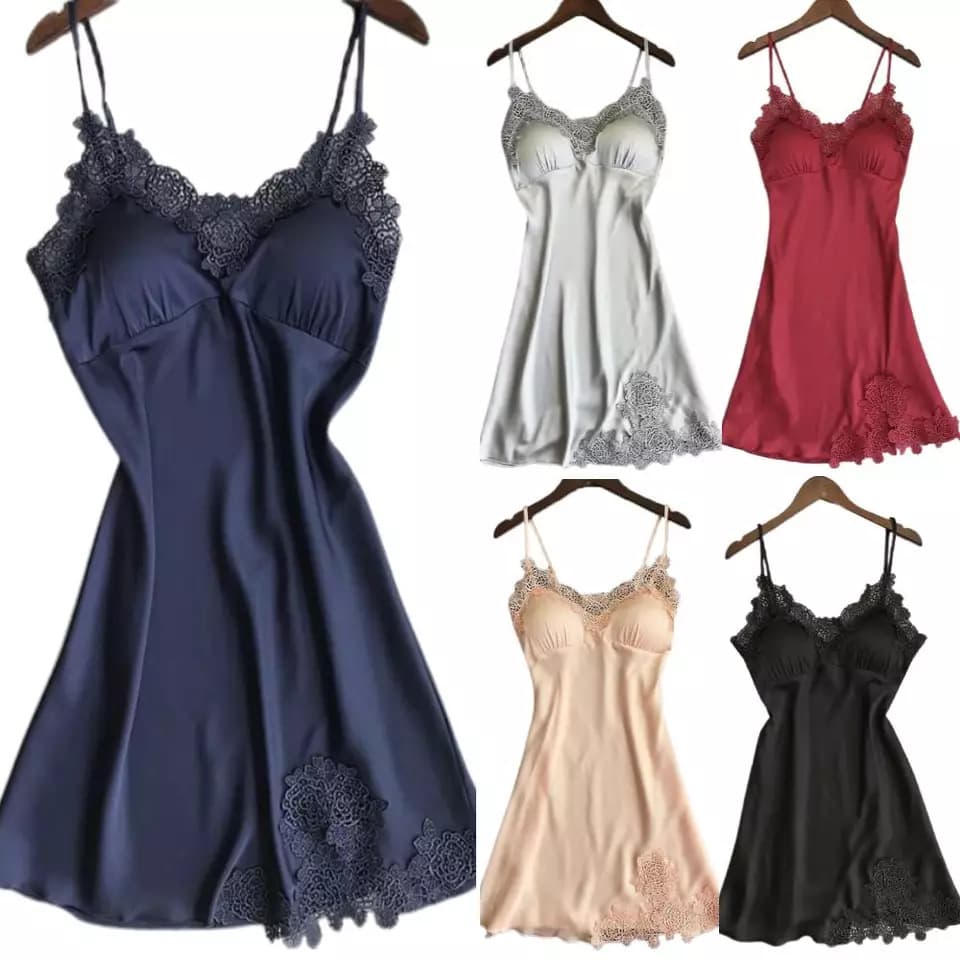 Factory direct sales cross-border sexy underwear suspender skirt European and American spot new satin suspender skirt one piece sexy on behalf of