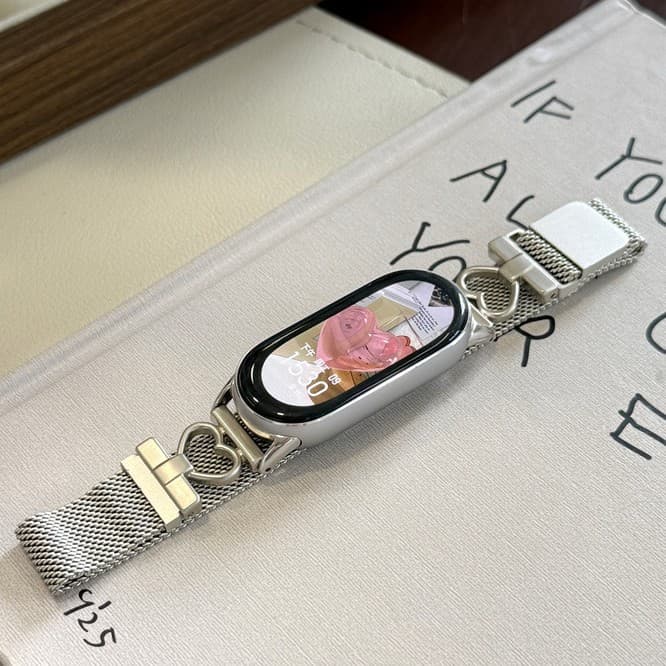 Heart-shaped Metal Milanese Watch Band for Apple Watch Series 11 iWatch 9 8 7 6 5 4 3 2 SE
