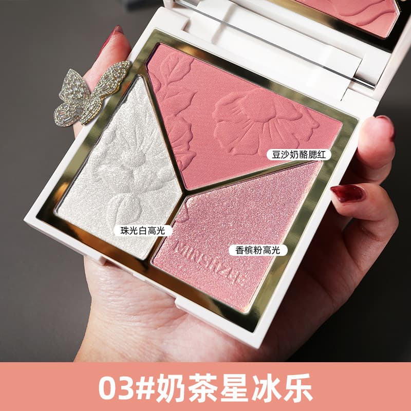 Mingxizhi Highlighting Contour Palette Shimmer Matte Shadow Blush Concealer Contour All-in-One Palette Cross-border