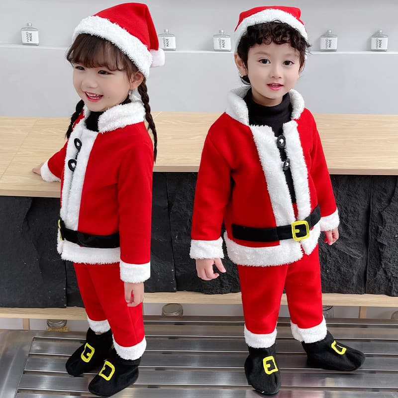 Christmas Children's Set Red Boys/Girls New Performance Costume Infant Baby Photo Shoot Santa Claus Suit