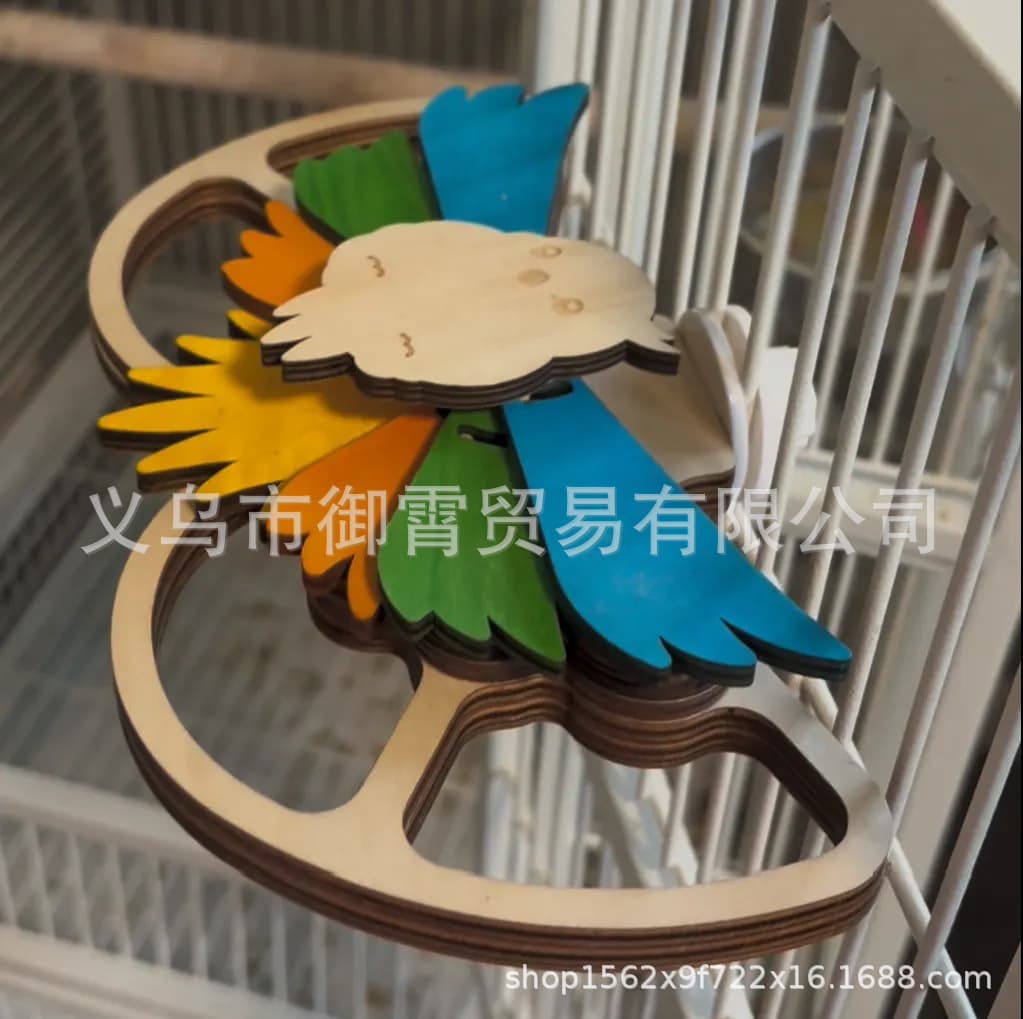 Cross-border new product Bird Foraging Toys Bird Foraging Toy Wooden Parrot Training Interactive Toy