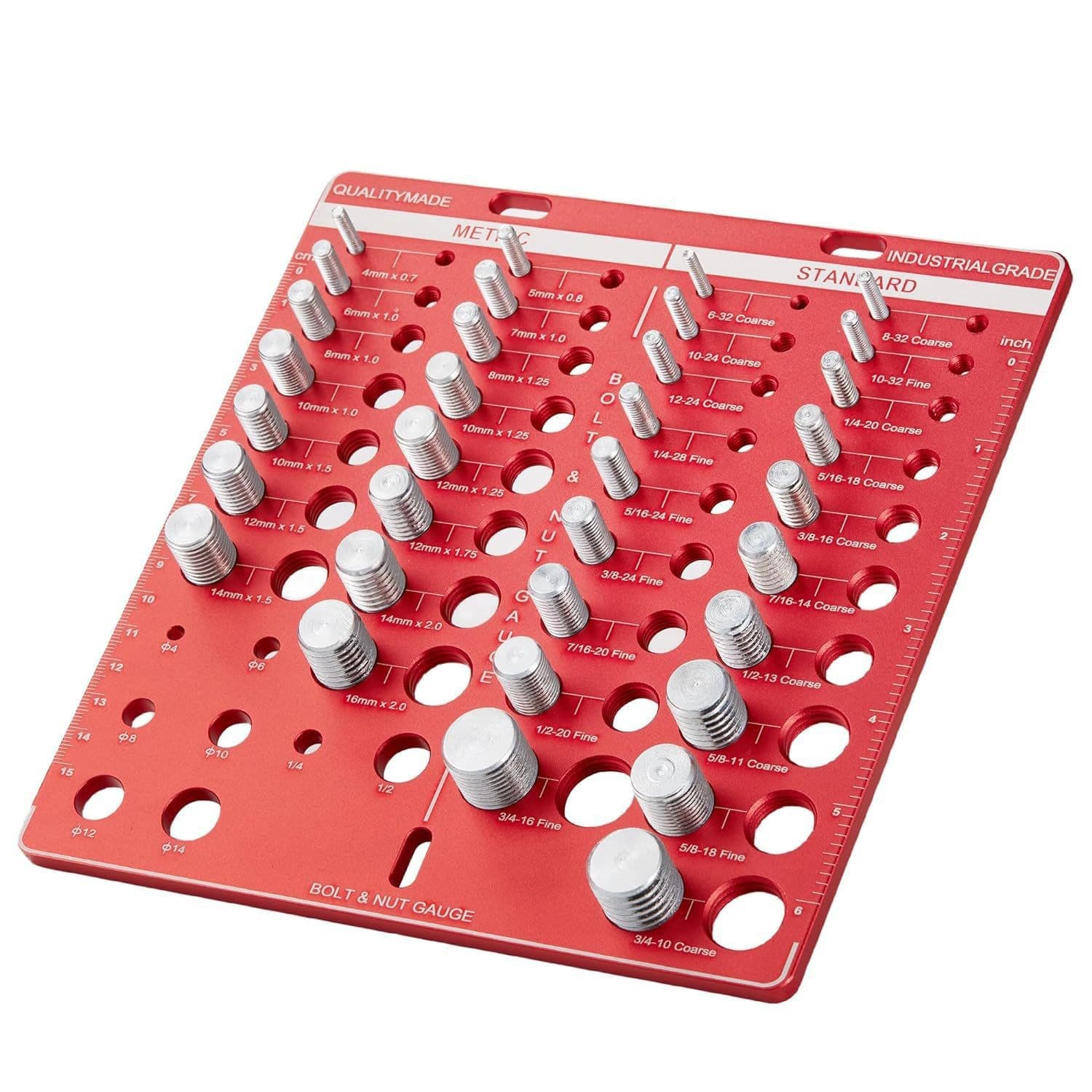 Aluminum Alloy Thread Gauge, Screw Measuring Gauge, Thread Checker for Screws, Nuts, Bolts - Custom Processing Available