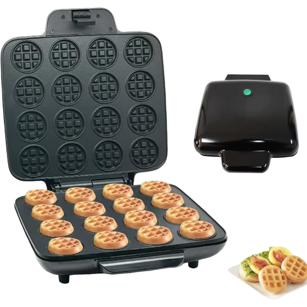 Cross-border European Standard Multifunctional Double-Sided Heating Home Cake Baker, 16-Hole Waffle Maker
