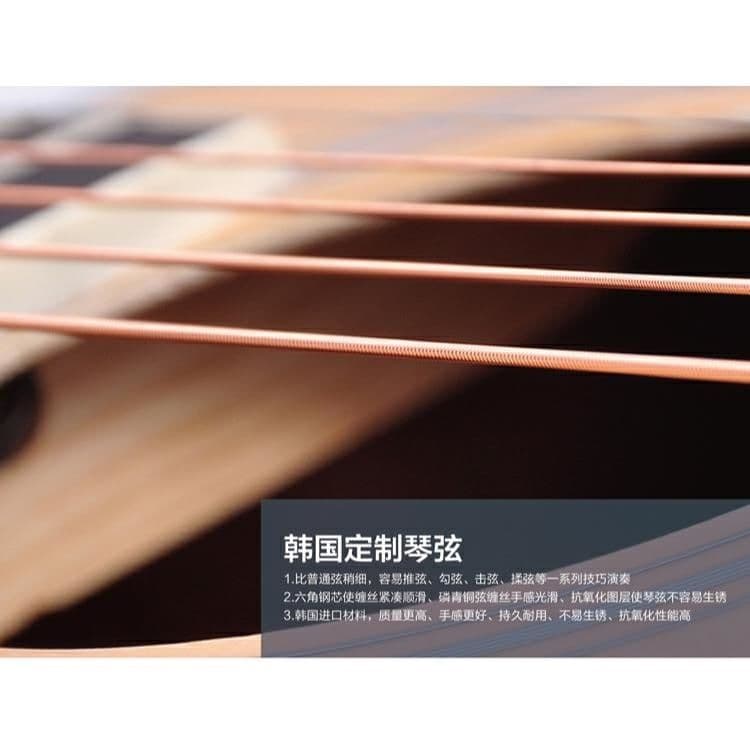Qinxuan Hour One-String Replacement Guitar String Set (6 Strings) Universal Accessories for Acoustic Guitars 48 Shipping Tools