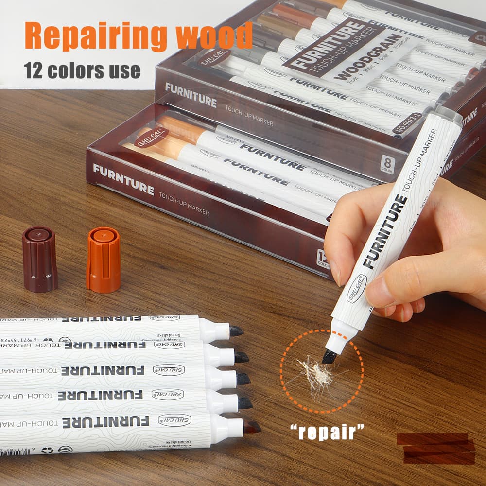 Furniture repair and paint special pen oil-based marker pen to repair scratches solid wood floor paint pen color touch-up artifact