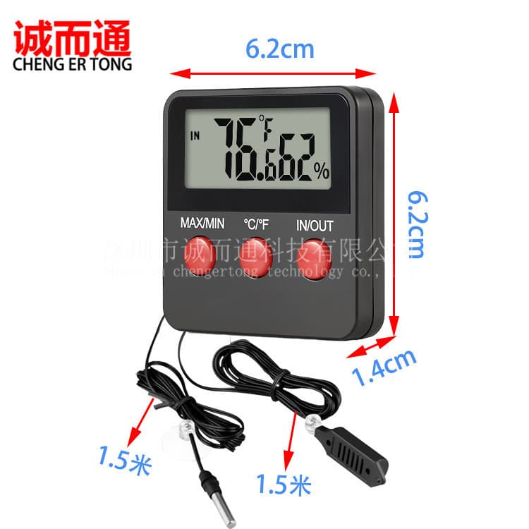 Digital Temperature and Humidity Meter DTH-74 for Reptile Pet Breeding, Incubation