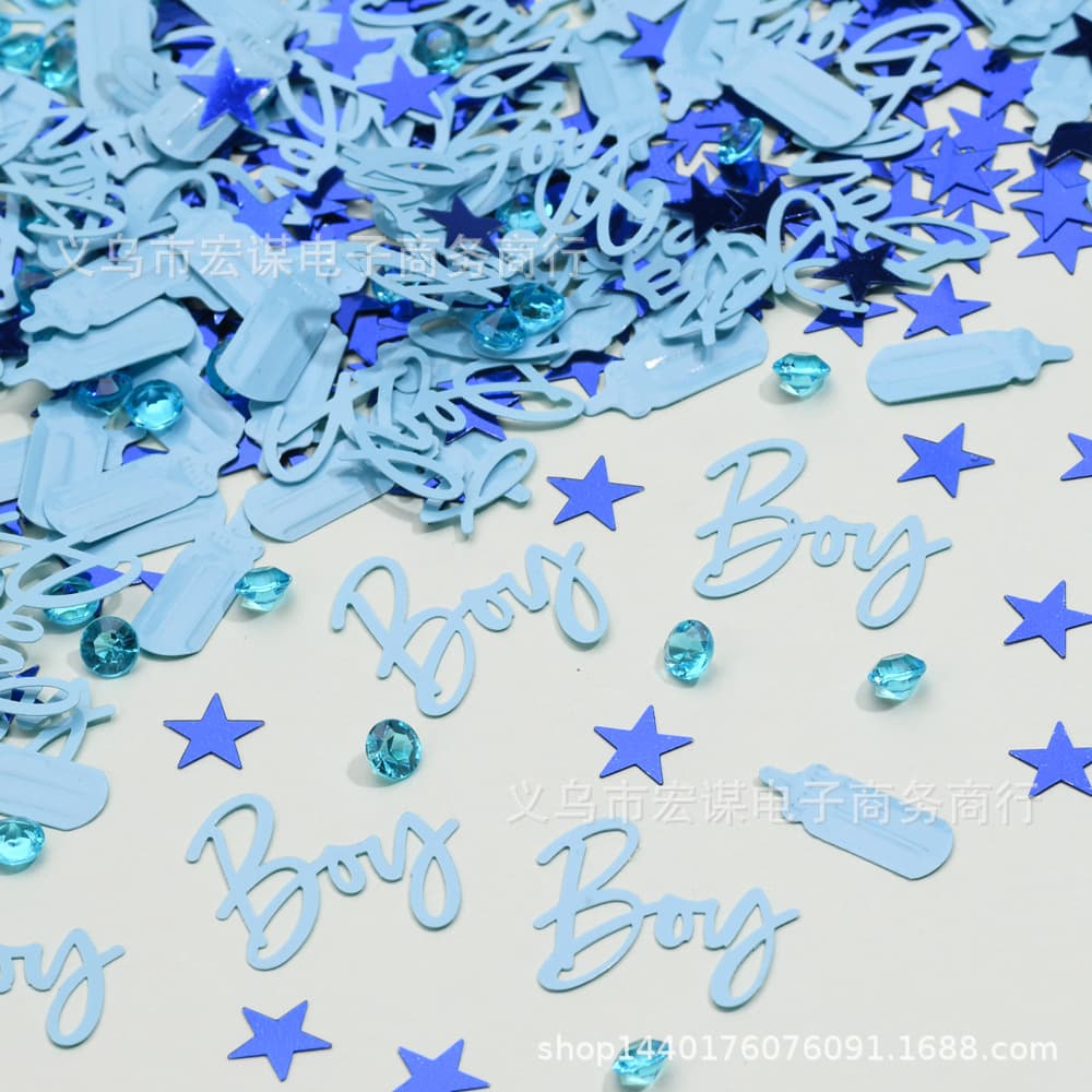 New Acrylic Milk Bottle Five-star Glitter Baby Baptism Birthday Party Decorations
