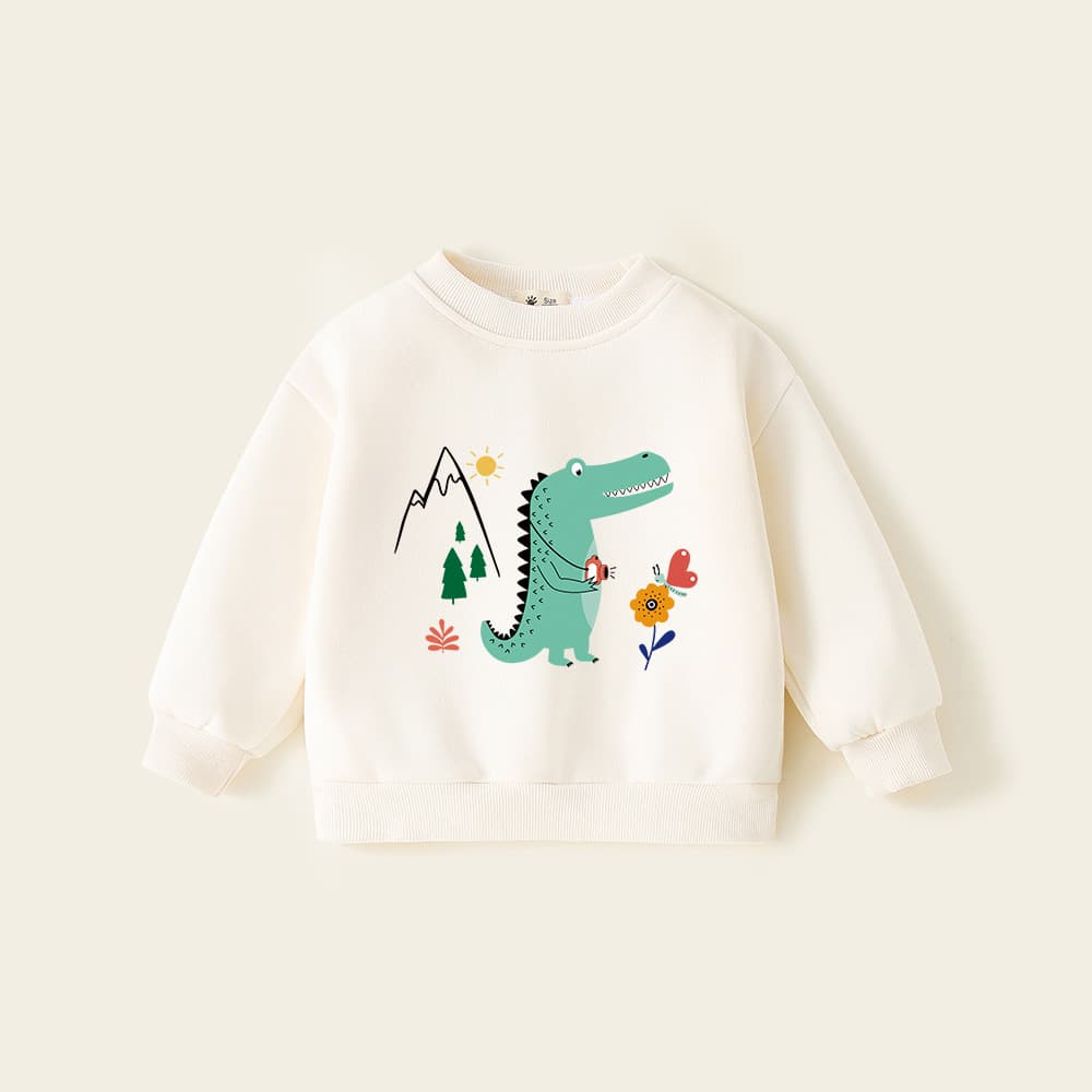 Boys' Fleece-Lined Hoodie Kids Fall Winter 2024 New Thickened Top for Toddler and Little Boys Winter