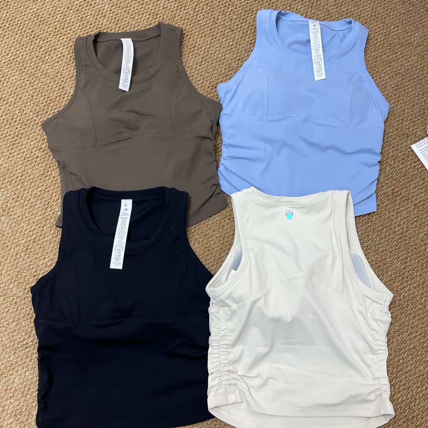 lulu summer versatile sports vest, highly elastic, skin-friendly, shock-proof and gathered, easy to wear for daily commuting and fitness