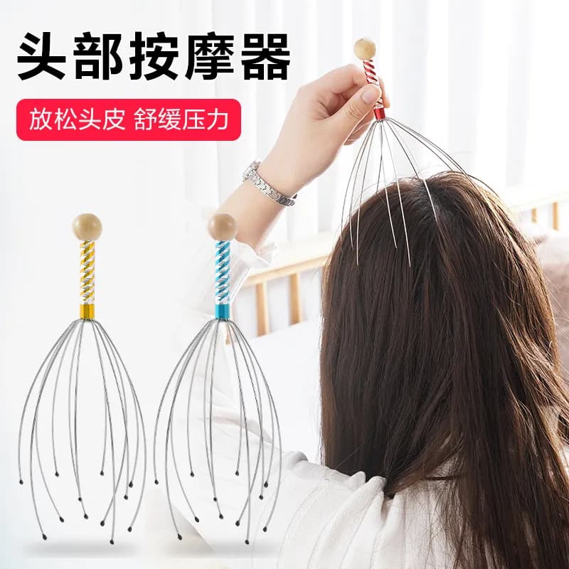 Head Massager Scalp Scratcher Octopus Hair Scalp Massager for Relaxation and Health
