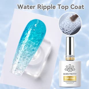 BORN PRETTY Nail Art Functional Gel Ripple Top Coat, 15ml No-Wipe Self-Forming Versatile Shaping Nail Gel