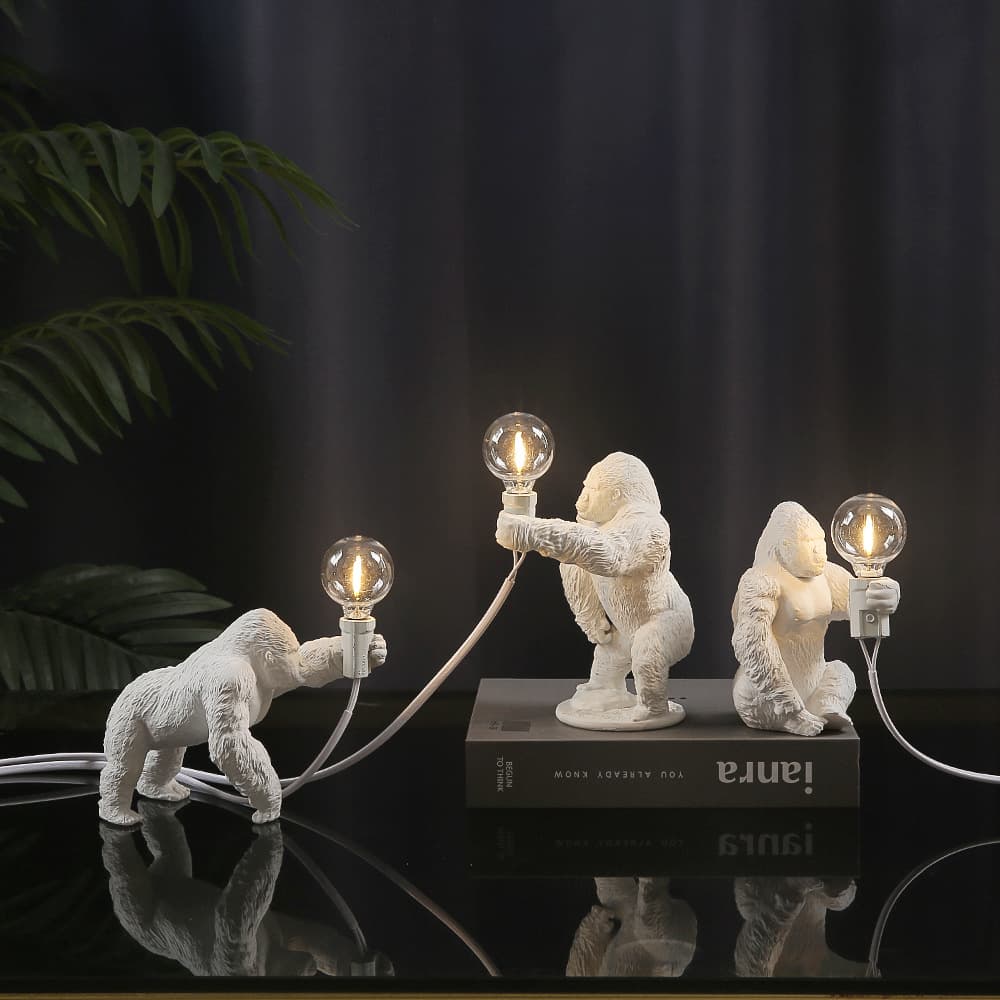 Gorilla table lamp interior decoration Internet celebrity ornaments night light cross-border hot selling animal table lamp gorilla table lamp
