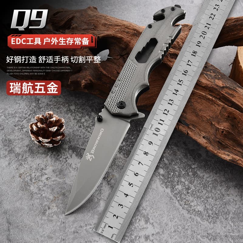All-Steel Integrated Outdoor Folding Tactical Knife, Portable EDC Tool, Multi-Functional Survival Knife for Field Use