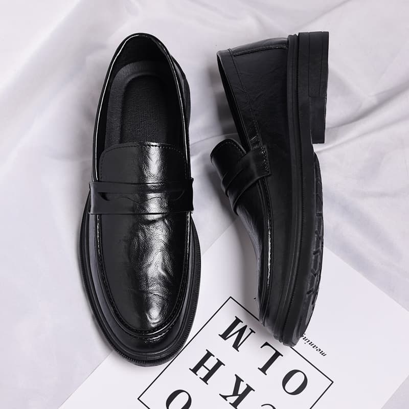 Free Shipping New Genuine Leather Cowhide Shoes Lace-Up Men's Leather Shoes Soft Casual Men's Fashion Leather Shoes