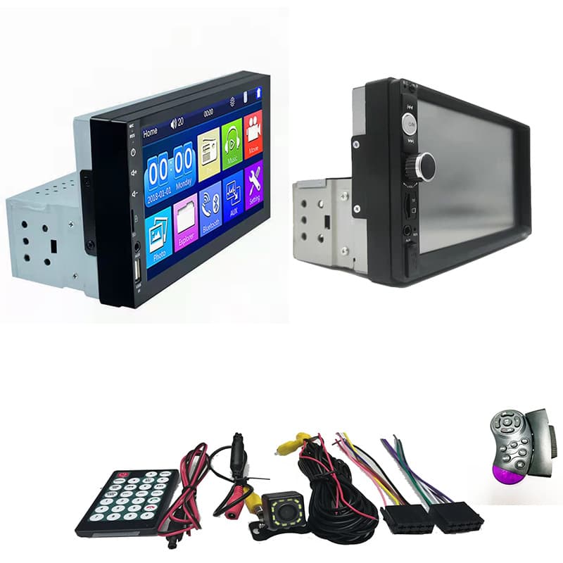 Car Mp5 Multimedia Player with Single Din 1Din or Dual Din 2Din, Bluetooth, Reversing Camera, Radio 7010B