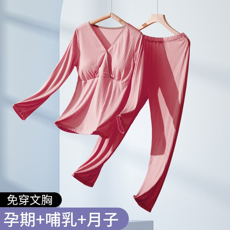 Spring and Autumn Homewear: Maternity and Nursing Pajamas for Pregnancy, Postpartum July and August, Lightweight Summer