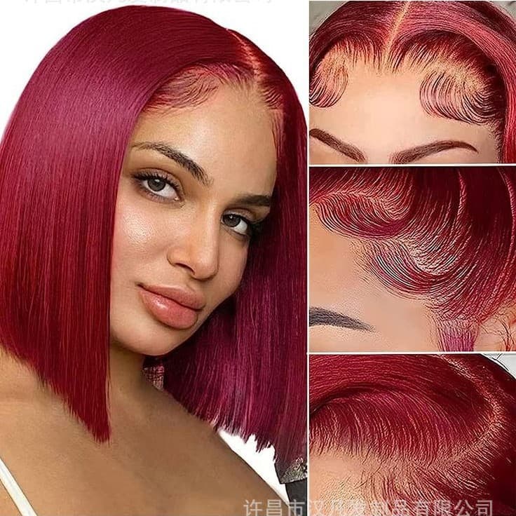 Cross-border 99j bob wig human hair foreign trade human hair HumanHair set women's front lace wig