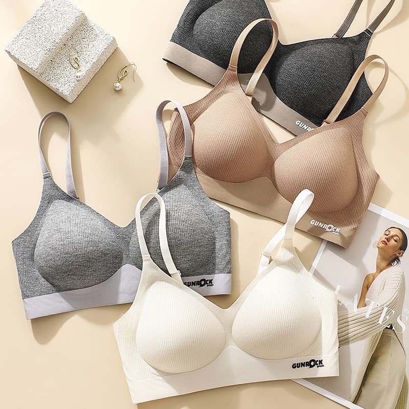 【1.5cm Medium Molded Cup】2024 Autumn/Winter New Wireless Push-Up Seamless Side Boob Control Bra 9318