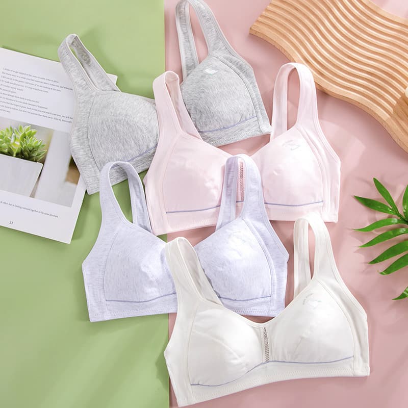 820# Girls' Training Bra for Development Period, Middle and High School Students, Cotton Vest for Older Children, Plus Size Bra