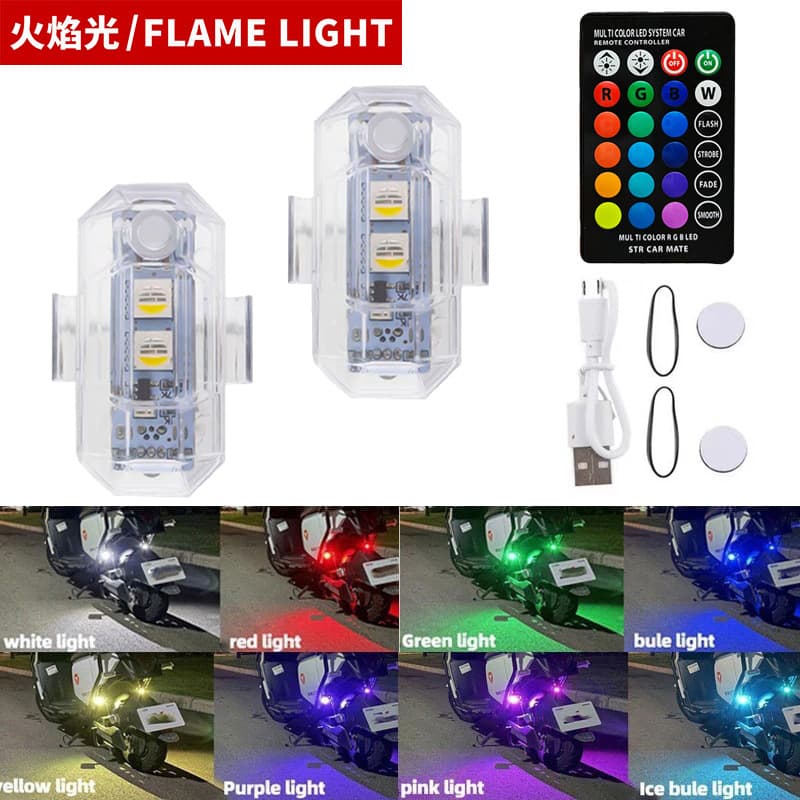 Infrared Remote Control Aircraft Light Car Motorcycle Universal RGB Flashing Warning Light Drone Navigation Light Waterproof Design