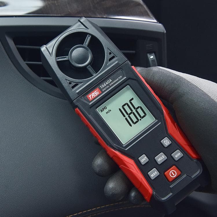 TASI TA640A Handheld Digital Anemometer High Precision Wind Speed and Temperature Gauge