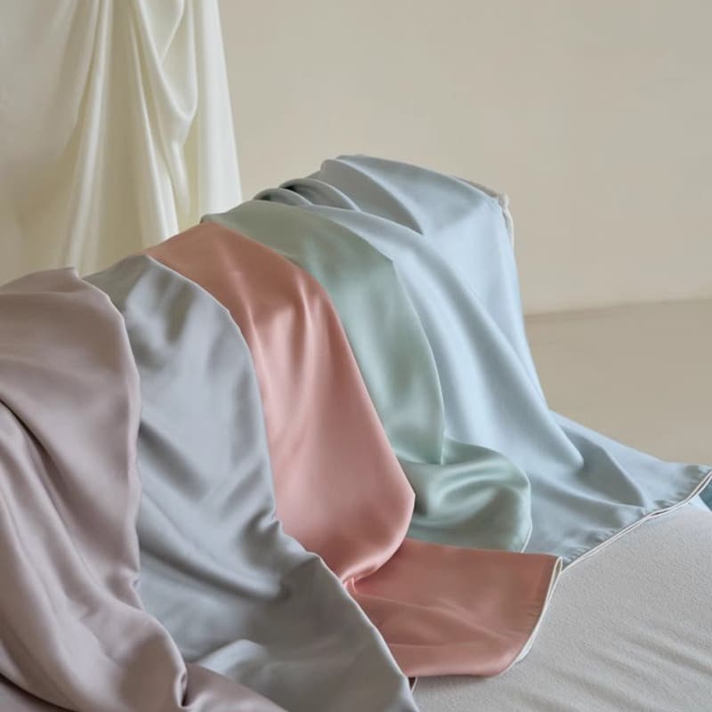 Cool 60s Lyocell Tencel Summer Blanket Air Conditioning Blanket Solid Color Ice Silk Office Nap Blanket Summer
