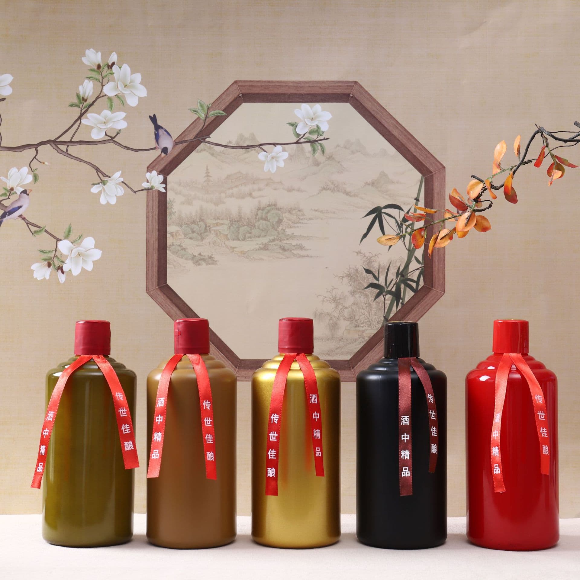 Spot liquor bottles, glass bottles, empty bottles, private collection of fine wines, liquor wholesale, sealed one-pound bottles, multi-color bottles