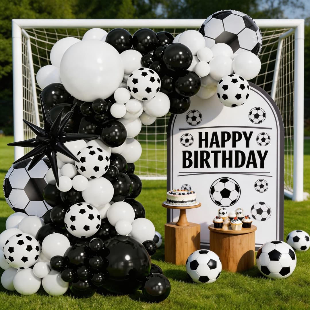 Cross-Border Hot Selling Soccer Theme Balloon Set Birthday Party Decoration Arch 2026 World Cup Children's Birthday