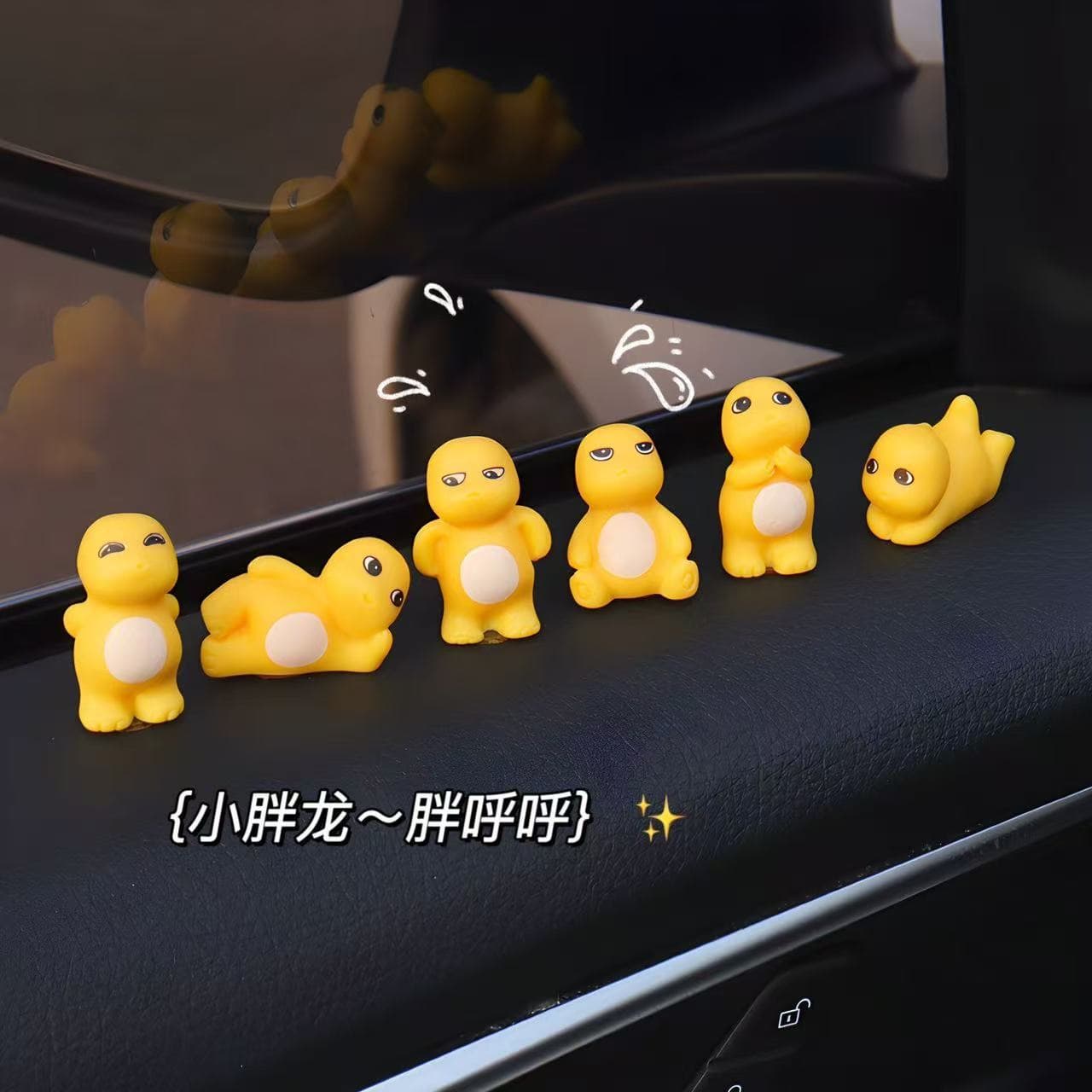 Cross-border Car Interior Resin Cute Milk Dragon Ornament Electric Vehicle Desktop Car Decoration Universal Item