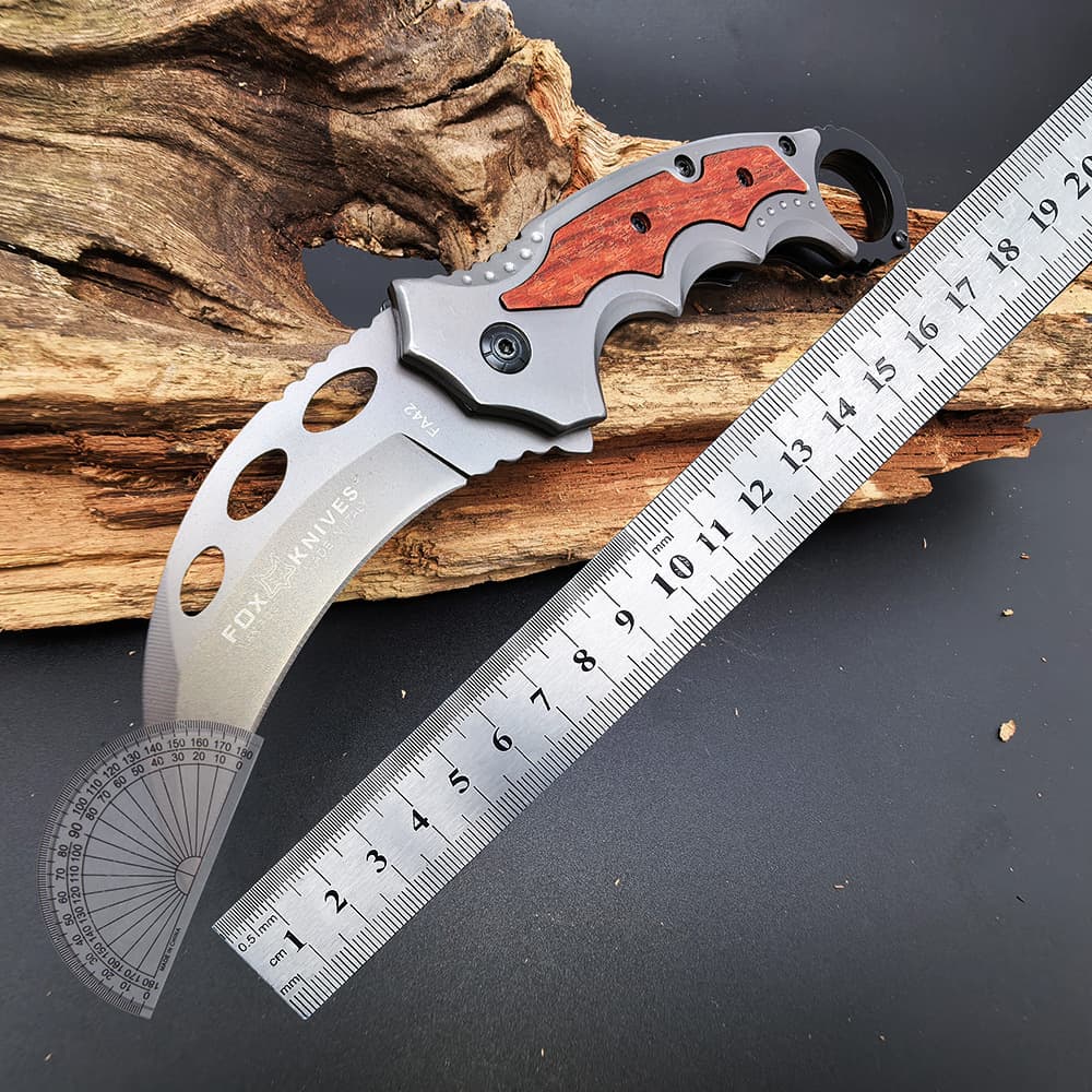 Cross-border multifunctional claw knife stainless steel defense training scimitar portable sharp tactical knife fruit knife