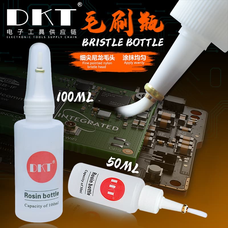 100ML white brush bottle DKT hairy rosin bottle industrial brush bottle flux bottle oil bottle large brush oil bottle