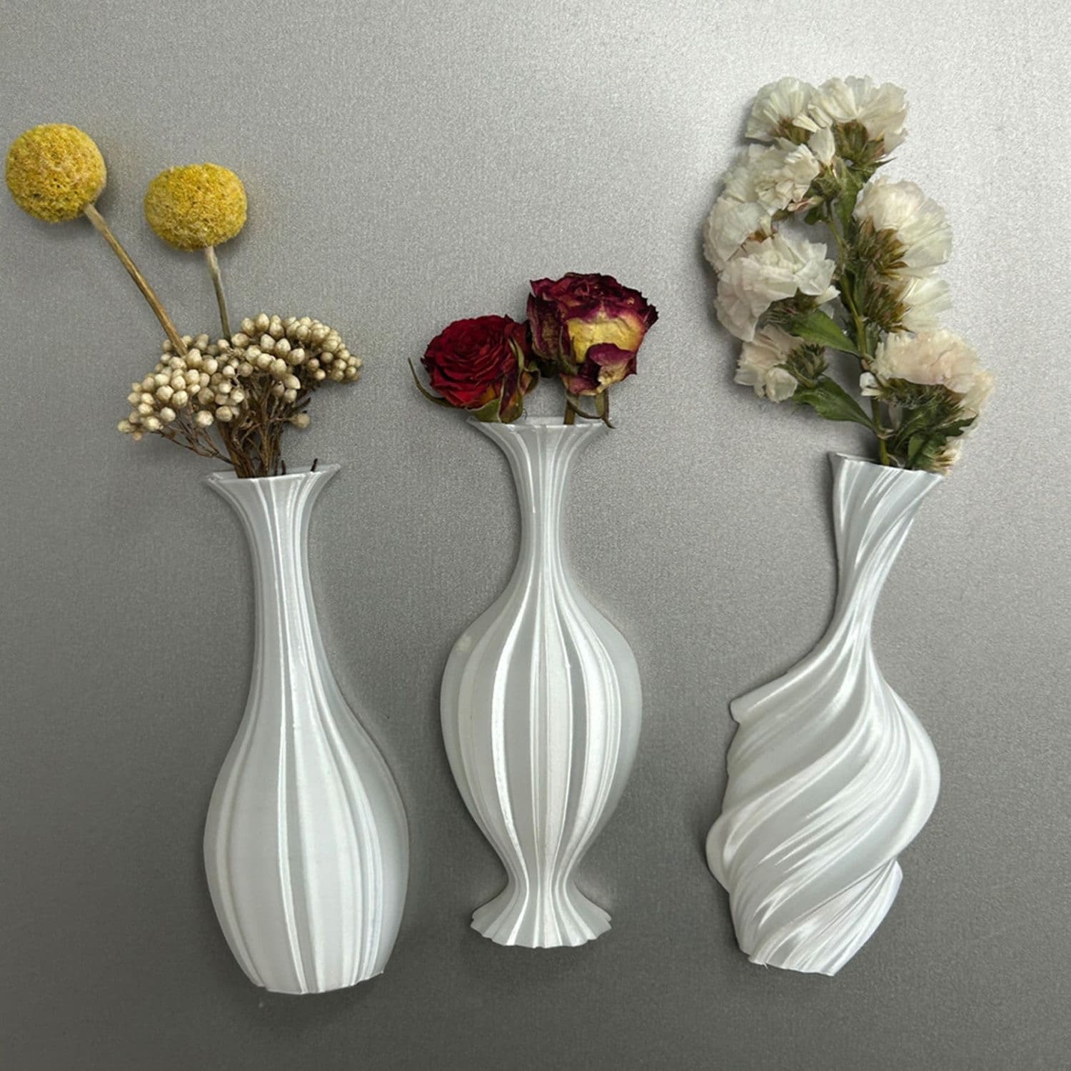 3D printing simple magnetic vase refrigerator magnet creative art decorative ornaments Nordic style high-looking internet celebrity vase