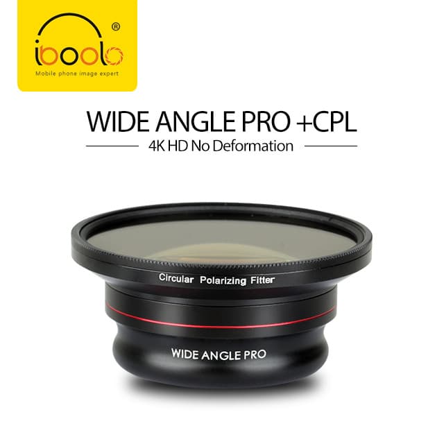 IBOOLO Ultra-Wide Field of View Full Screen 16MM PRO Professional Grade HD Distortion-Free 0.56X Phone Wide Angle Lens