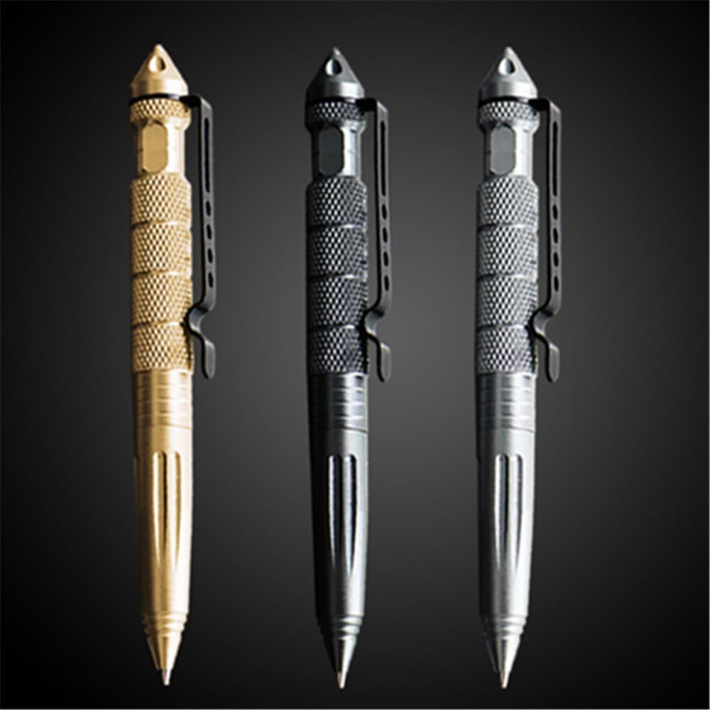 Genuine Outdoor Tungsten Steel Head Tactical Defense EDC Aluminum Alloy Tactical Pen Escape Window Breaker Cone Survival Signing Pen