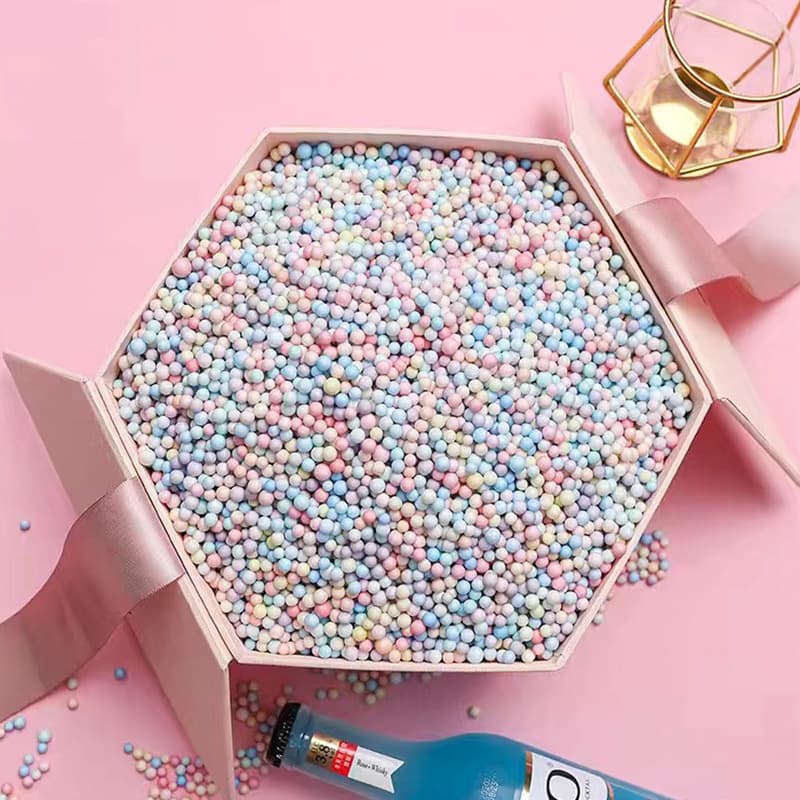Macaron Meteorite Foam Ball Gift Box Filling Material DIY Colored Styrofoam Pellets 1kg