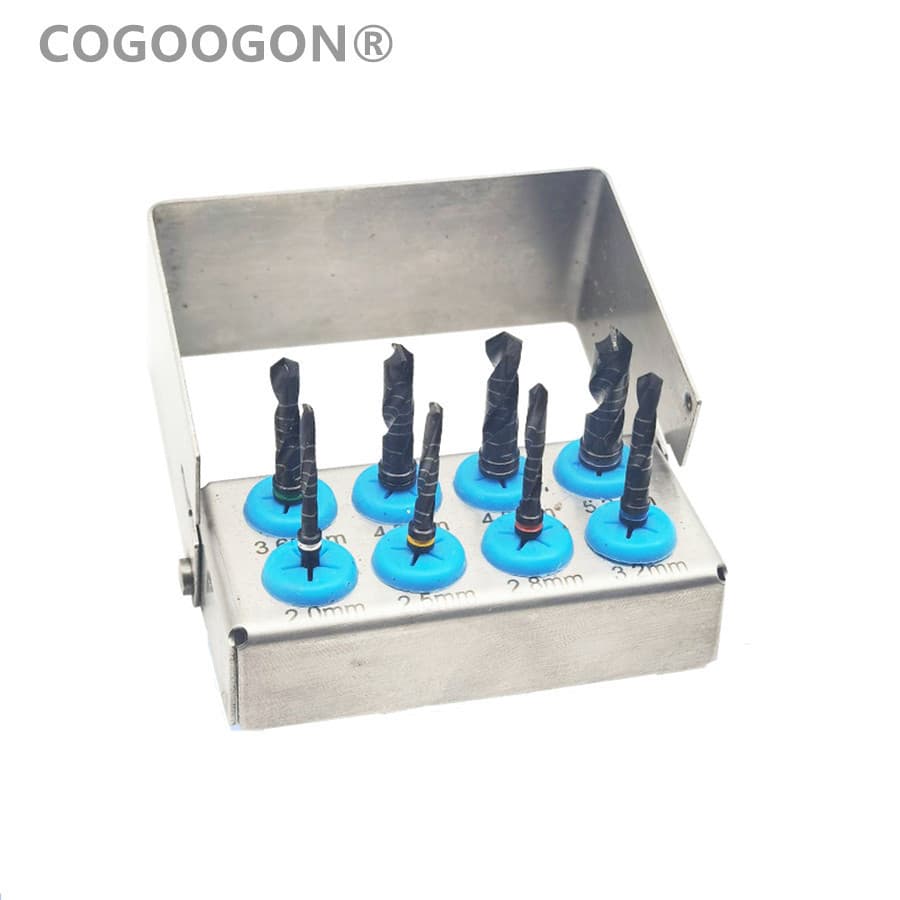 Dental 2-5.2mm Bone Drilling Tool Tissue Trephine Drill Implant Gingival Punch Perforation Drill Dental Tool Set