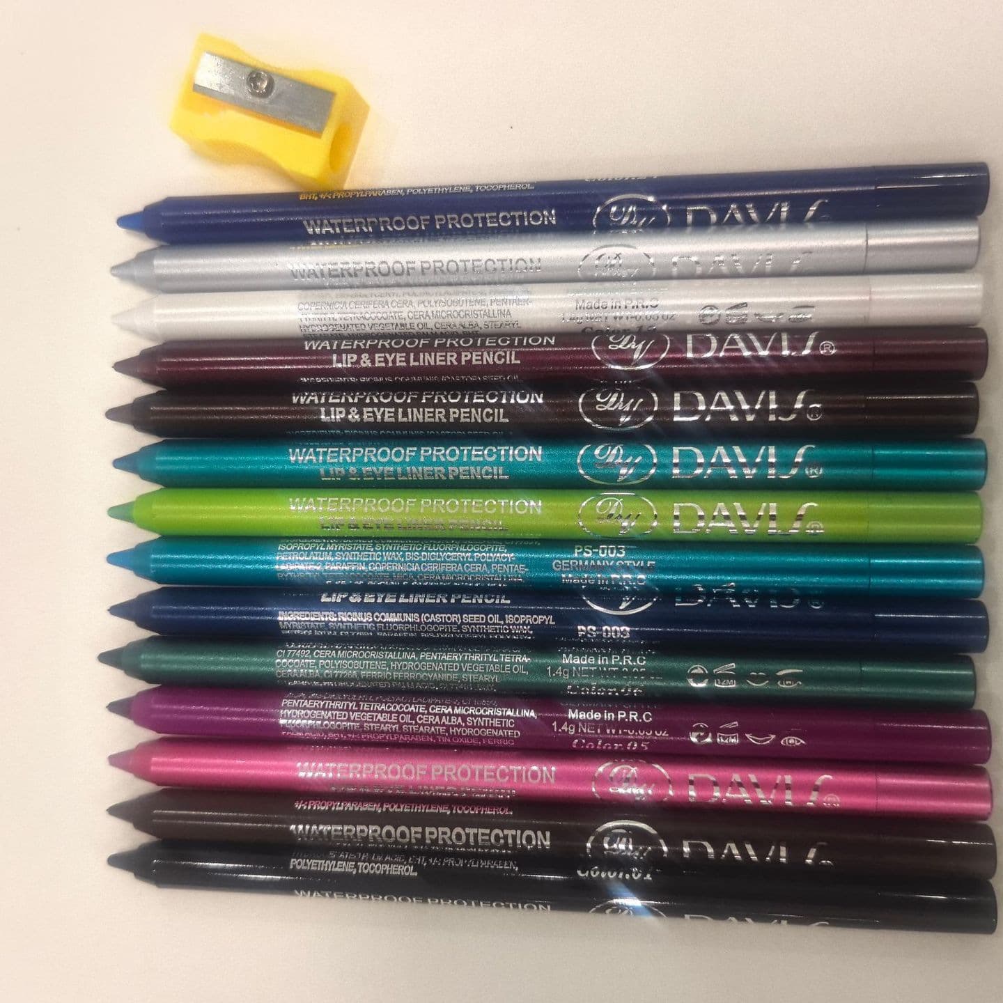 Cross-border Set Eyebrow Pencil 14 Pieces Pearl Eyeliner Pencil Waterproof Highlighter Eyeshadow Pencil Sharpener Sharpenable Eyeliner Foam Pencil