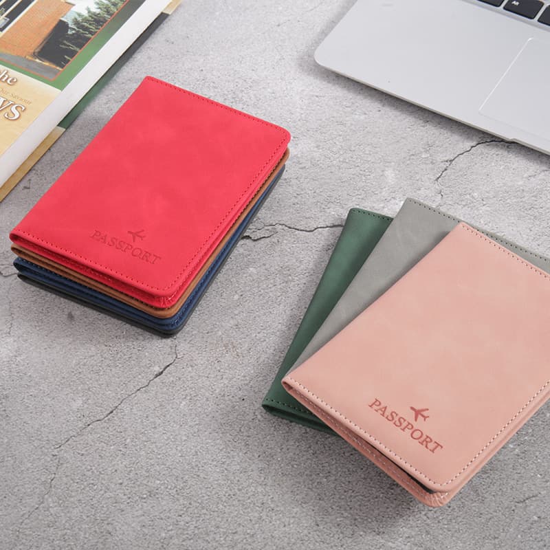 2024 Abroad Travel Minimalist Portable Passport Cover, PU Skin-Feel Document Holder and Protector