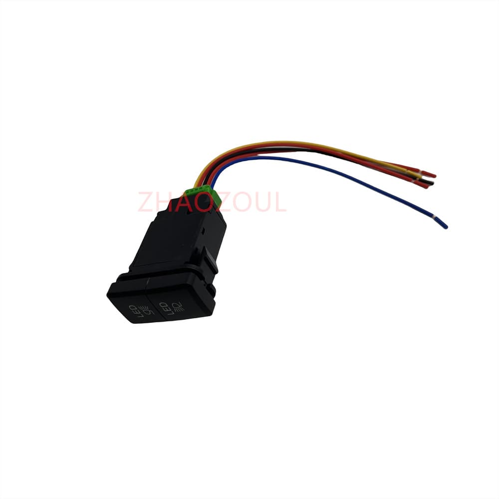 Two-Button Fog Light Switch for Toyota Land Cruiser Prado 4 Tacoma Blue Green LED 12V Light