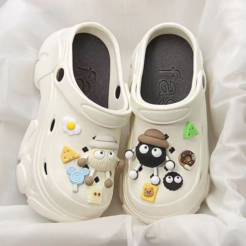 Cross-border New Clog Accessories, Cute Hat Sooty Set, Compatible with Crocs Shoe Charms and Decorations