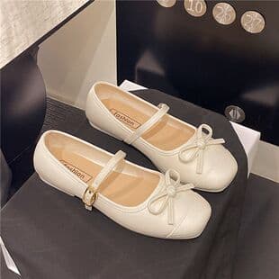 Bow Mary Jane Flat Shoes for Women Gentle Style Sweet Ballet Fashion Soft Comfortable Women's Shoes