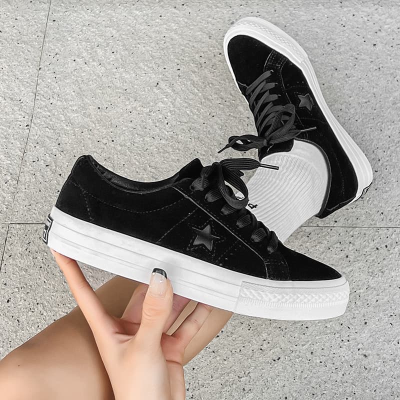 2025 Spring & Fall New Suede Couple Star Sneakers Ins Korean Style Harajuku Style Student Casual Canvas Shoes for Women